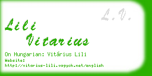 lili vitarius business card