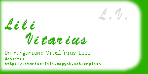 lili vitarius business card